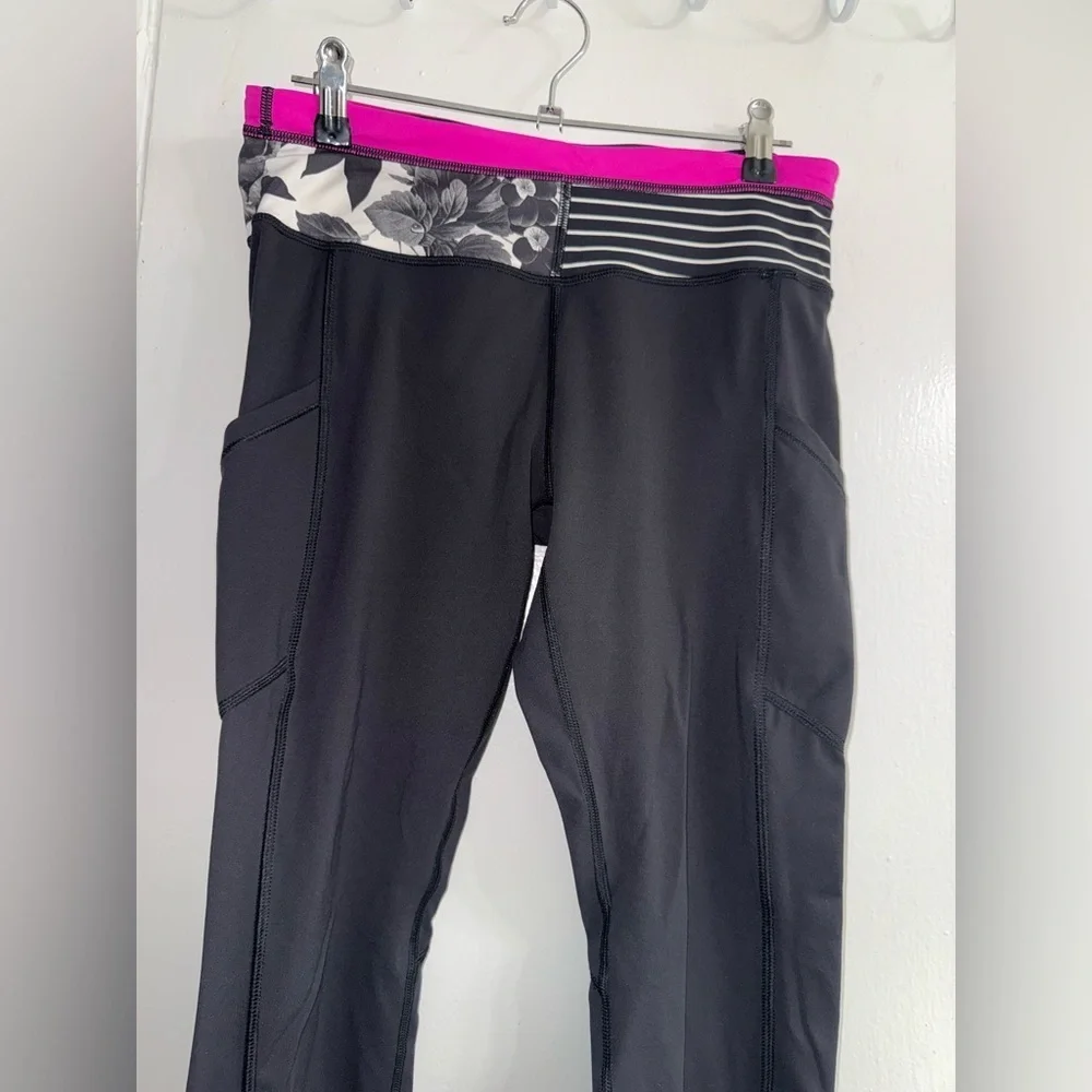 Lululemon Speed Tight *Brushed Interlock Black / Quilt Winter 13-28 size 6